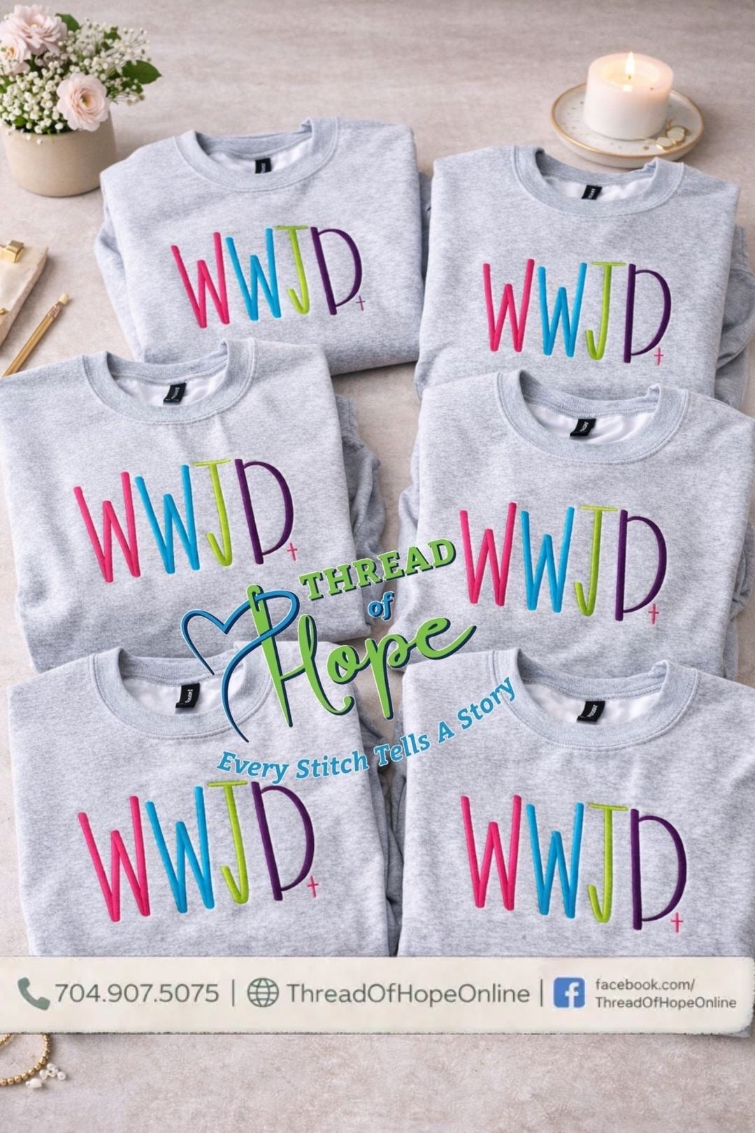 WWJD Embroidered Sweatshirt | Faith-Inspired Comfort