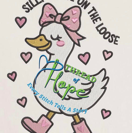🪿 Silly Goose on the Loose – Valentine’s Crewneck Sweatshirt